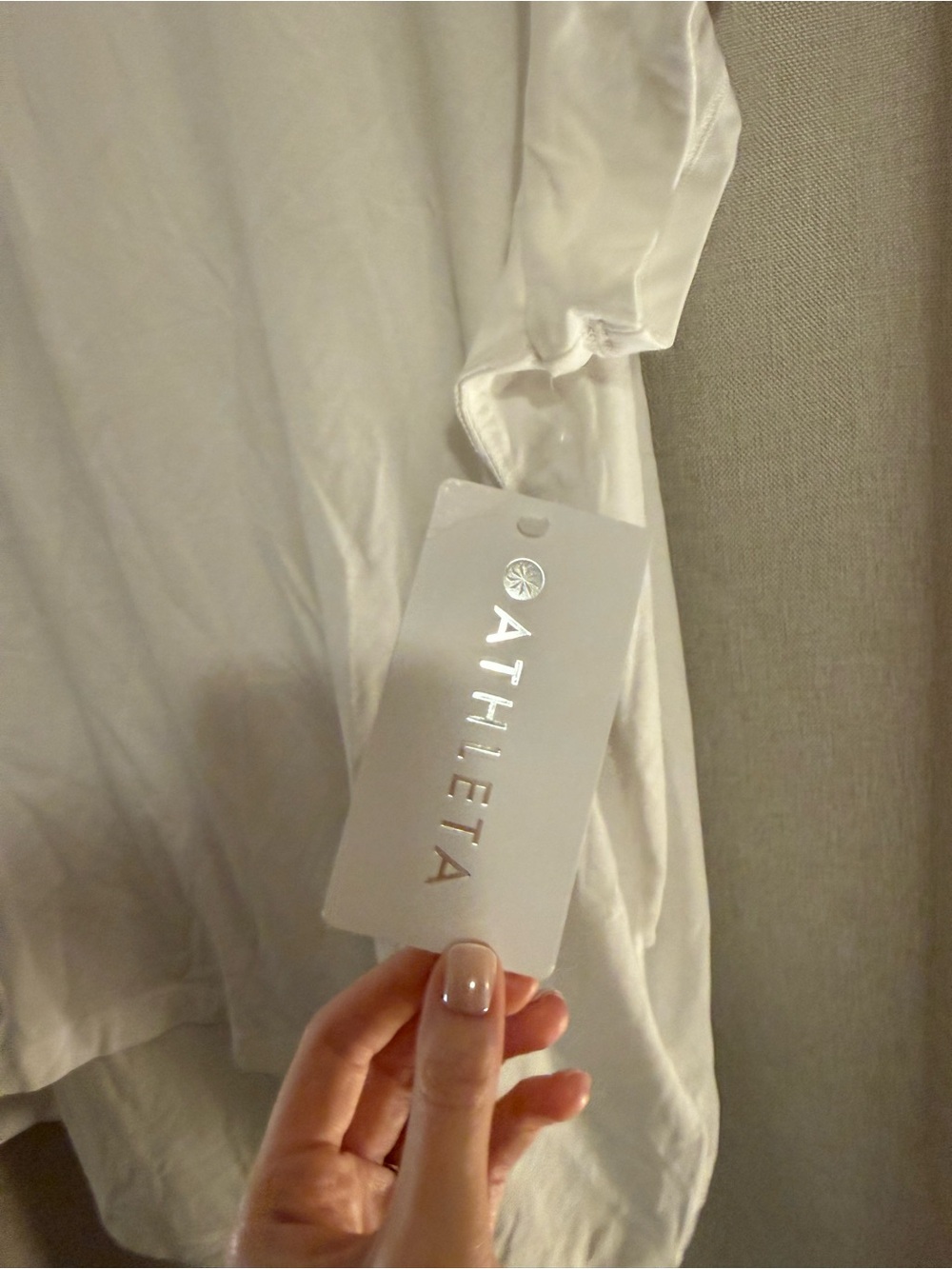 NWT Athleta White With Ease Tee Large Tall - Picture 3 of 4
